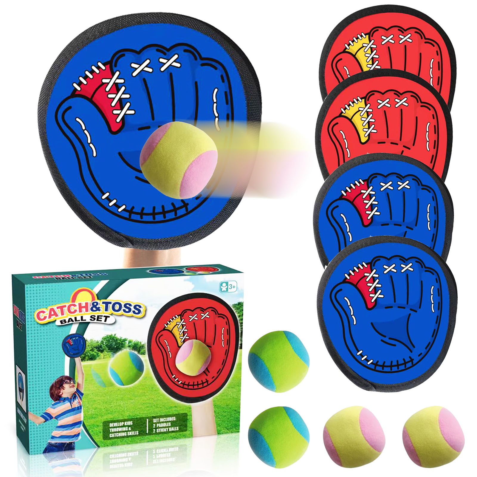 Limbo Game Set - 4 세트 어린이 빨판 끈적 끈적한