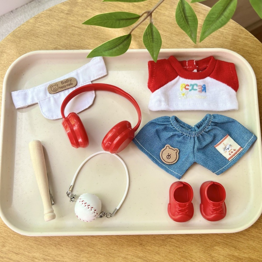 Party Games 15 In 1 - 15/17cm 라부부 인형 옷 야구 유니폼