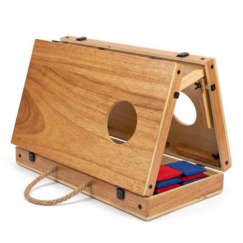 Cornhole Board Set - 접이식 나무 콘홀 보드 세트 휴대용