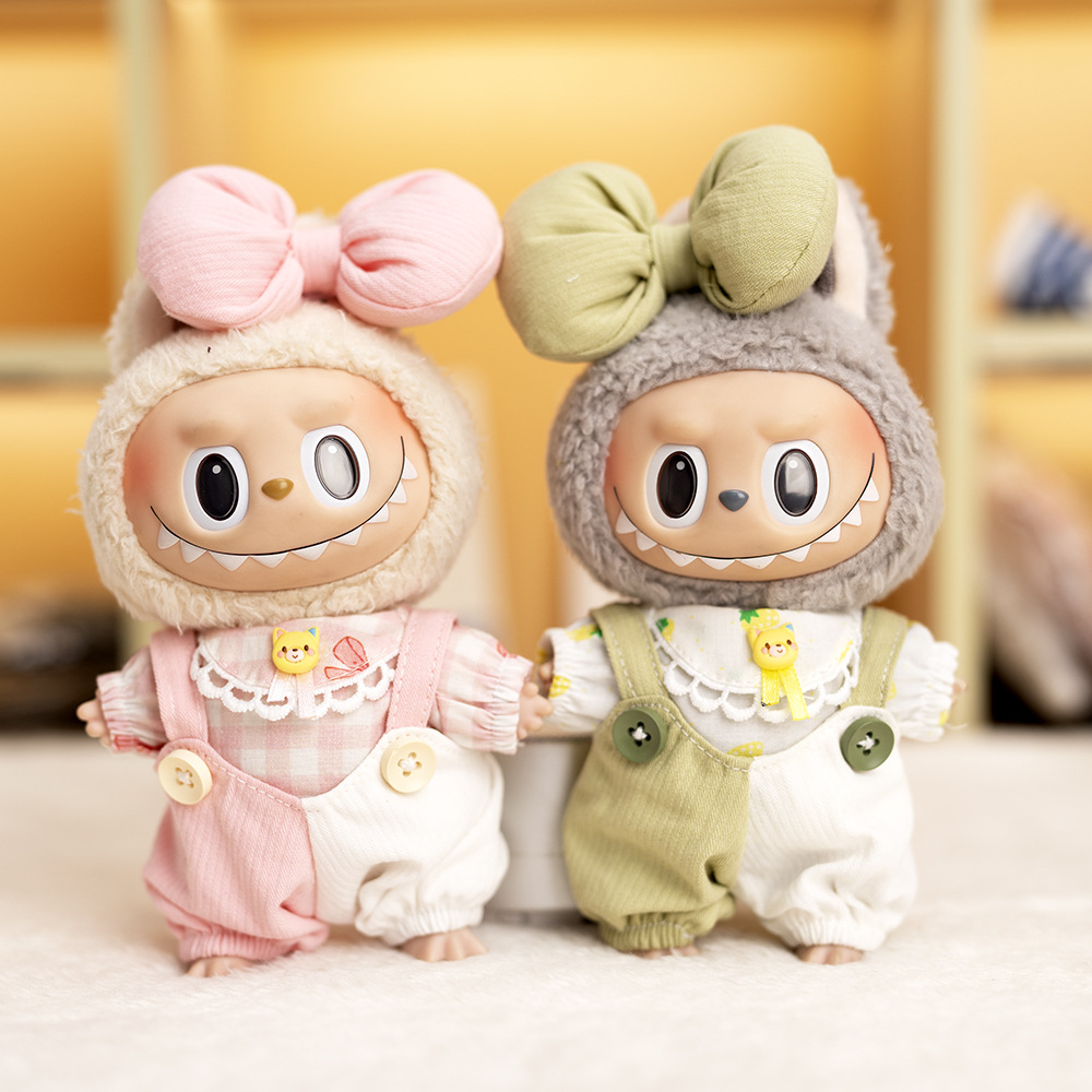 Party Games 15 In 1 - 15/17cm Labubu 옷 Labubu 앉아 파티