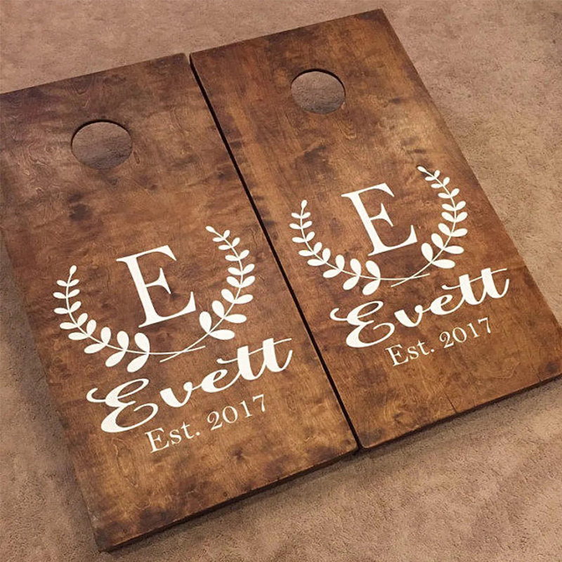 웨딩 파티 장식 사인 스티커 콘홀 데칼 세트, 옥수수  - Cornhole Board Set 리뷰 및 가격