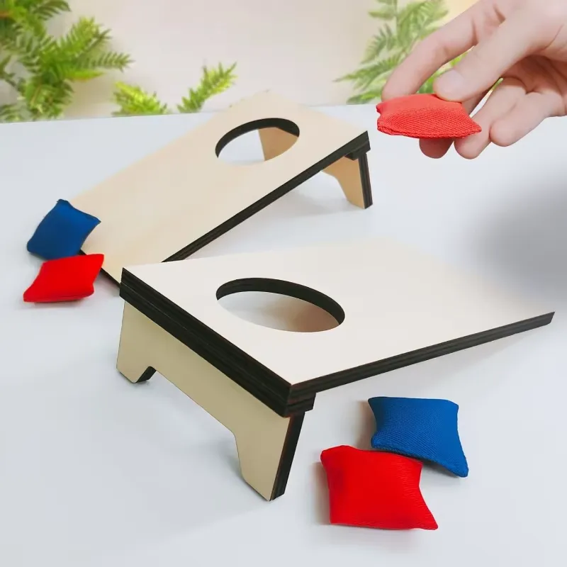 휴대용 미니 테이블탑 콘홀 게임 세트, 실내외 파티나  - Cornhole Board Set 리뷰 및 가격