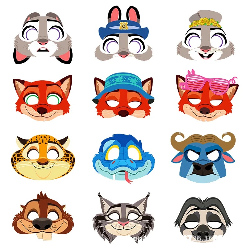 Dsn 피규어 12개/세트 주토피아 2 생일 파티 마스 - Zootopia Party Games 리뷰 및 가격