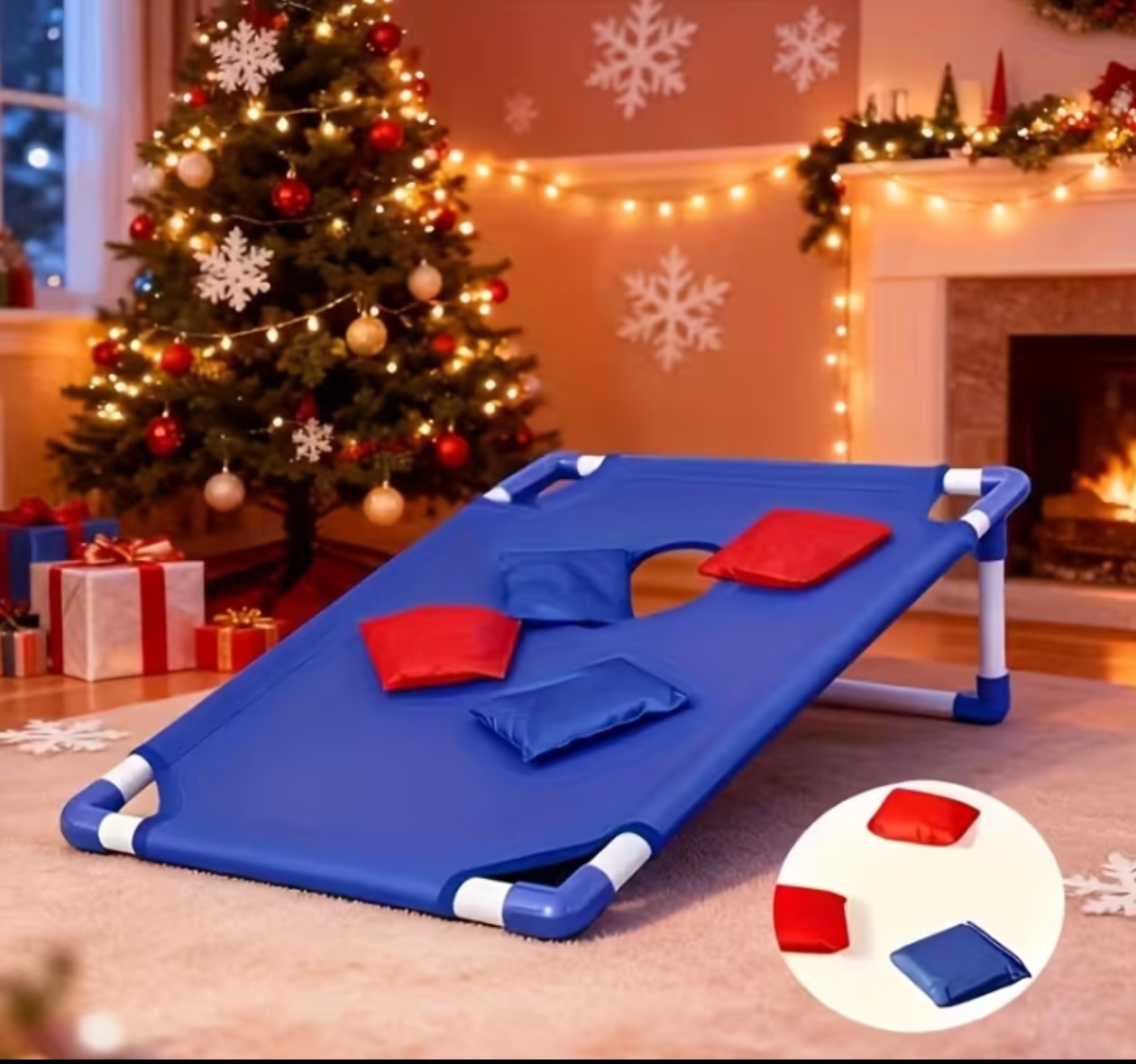 콘홀 게임 세트에는 게임 보드 2개 + 빈백 6개 +  - Party Games Adults Indoor 리뷰 및 가격