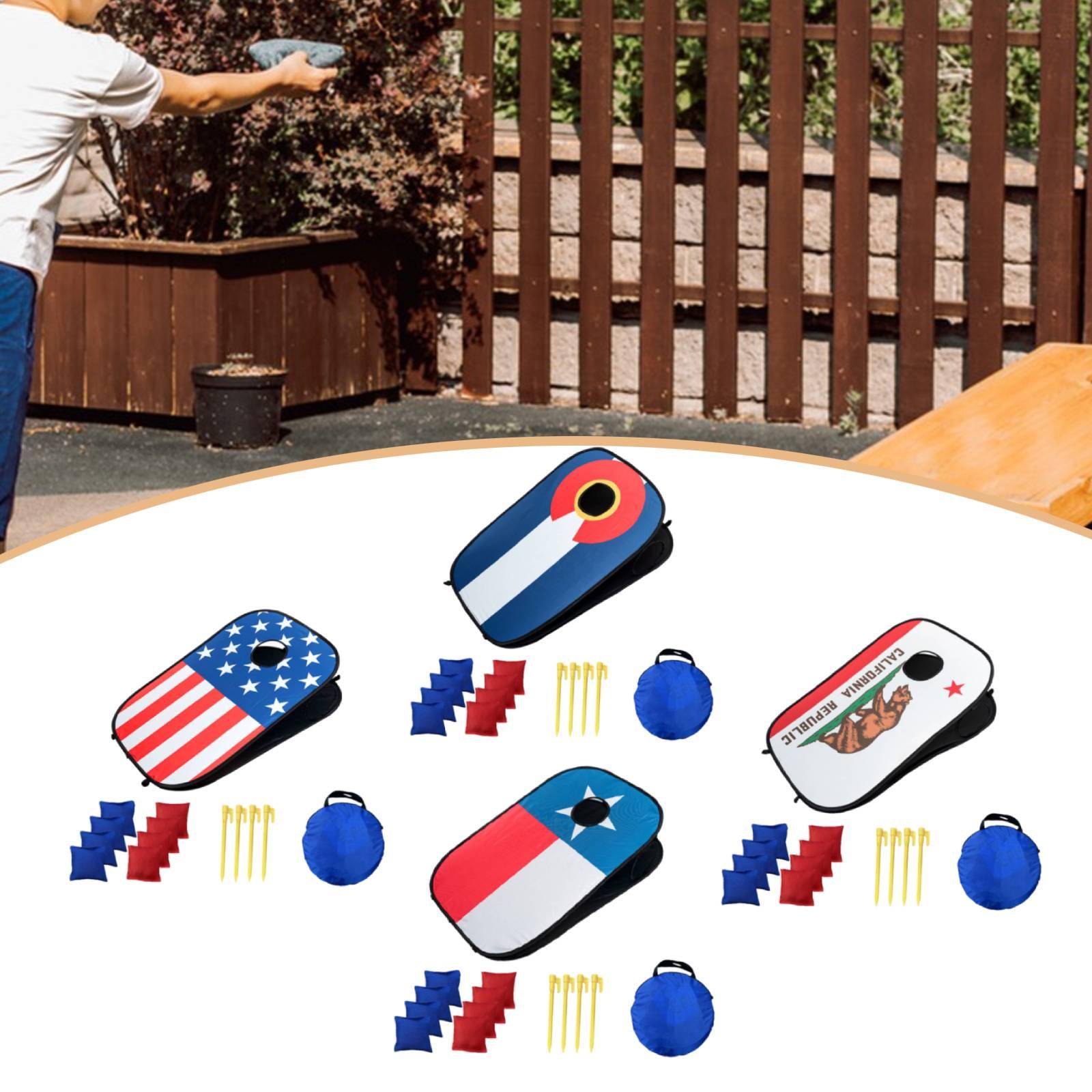 휴대용 콘홀 보드 세트 (콩백 포함) - 어린이 야외  - Cornhole Board Set 리뷰 및 가격
