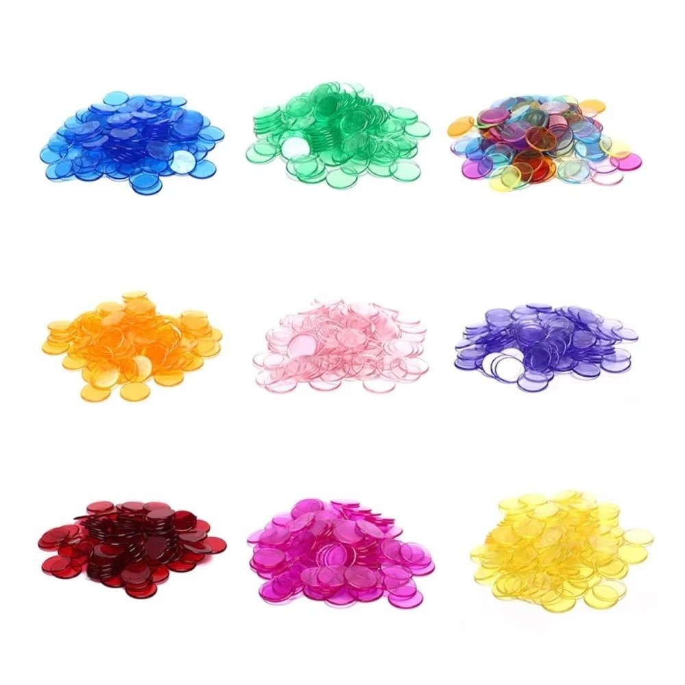 100Pcs 새로운 플라스틱 라운드 카운팅 칩 투명 경 - Party Games Bingo 리뷰 및 가격