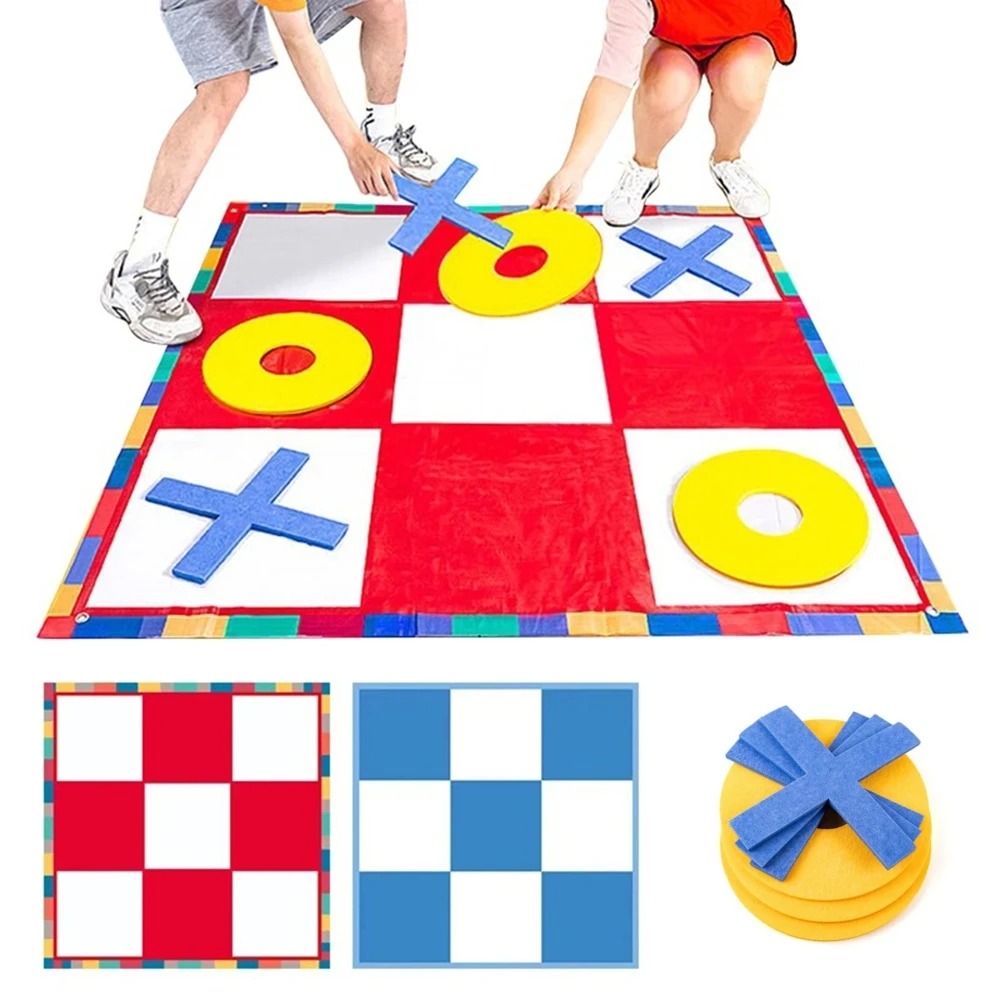 대형 틱택토 게임 매트 세트, 점보 체크무늬 그리드 보 - Tic Tac Toe Giant 리뷰 및 가격